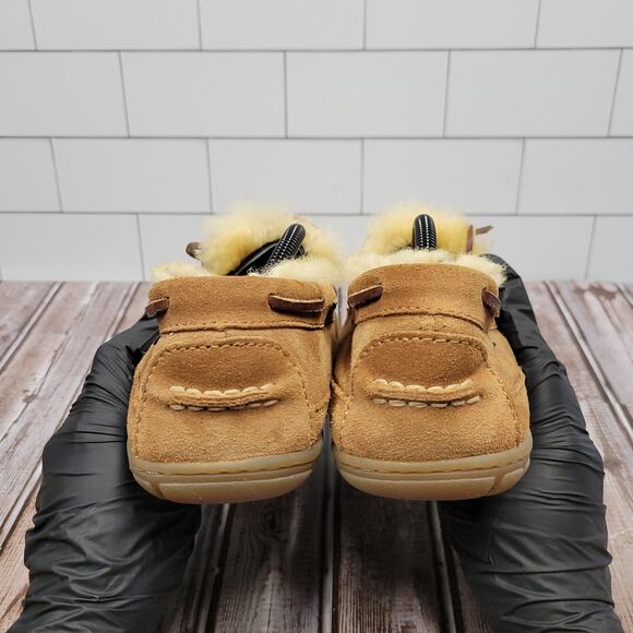 L.L.Bean Wicked Good Moccasin Slippers Chestnut Shearling Men\'s Size 11 main image 7